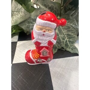 Vintage Santa Claus Christmas Boot Figurine Lighter Holiday Decor heavy